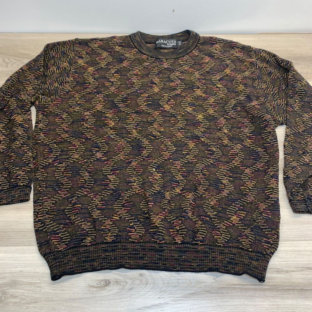 Baracuta By Tundra‎ Sweater XL Men Knit Cosby Style Y2K Vintage